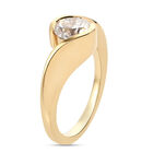 LUSTRO STELLA Hergestellt mit ZIRKONIA Solitär Ring 925 Silber 585 Vergoldet (Größe 21.00) ca. 1,63 ct image number 4