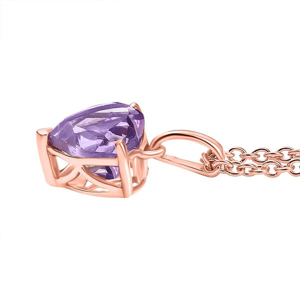 AA Rose De France Amethyst Anhänger 71cm Kette - 1 ct. image number 4