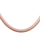 Chunky italienische Fischgrät-Flachkette in rosévergoldetem Silber image number 2