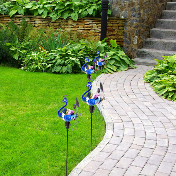 Solarbetriebener Windspinner: Blauer Pfau image number 4