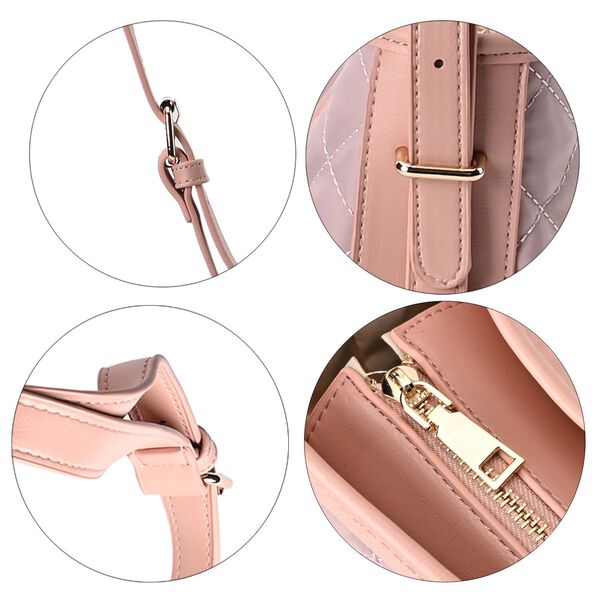 Gesteppte Umhängetasche, Karomuster, beige image number 6