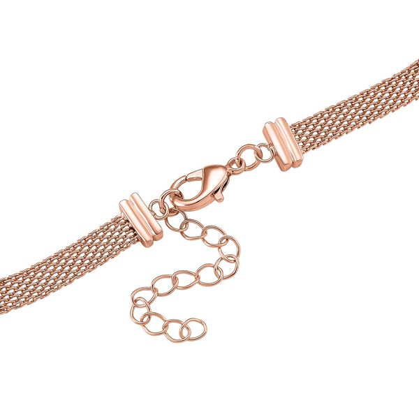 Weiße Zirkonia 50+5cm Halskette in Roségoldton image number 5