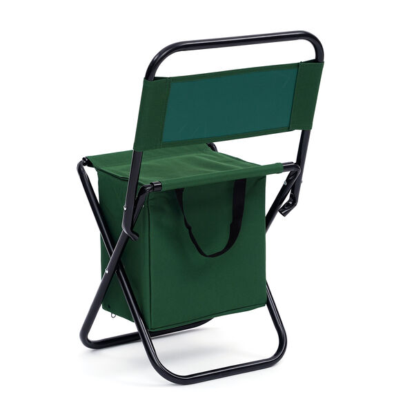 Campingstuhl mit integrierter K&uuml;hltasche, 32x27x34 cm, Gr&uuml;n image number 2