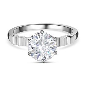 Moissanit Ring mit europäischem Schliff - 1,69 ct.