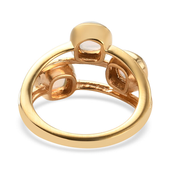 Nat&uuml;rlicher, &auml;thiopischer Opal-Ring, 925 Silber vergoldet 0 c ca. 1,10 ct image number 6