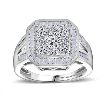 LUXURIANT DIAMOND - Lab Grown Diamant SI-GH Ring 925 Silber Rhodiniert (Gr&ouml;&szlig;e 17.00) ca. 1.99 ct
