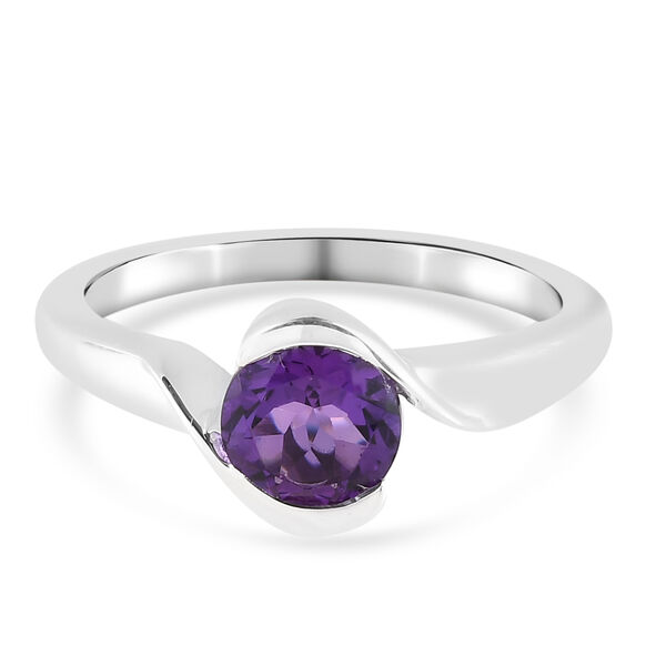 Afrikanischer Amethyst Bypass-Ring, 925 Silber  ca. 0,79 ct