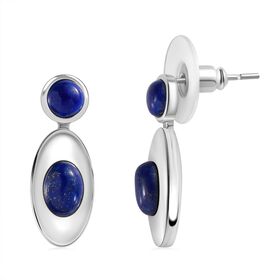 Lapislazuli Ohrringe  Edelstahl ca. 3.22 ct