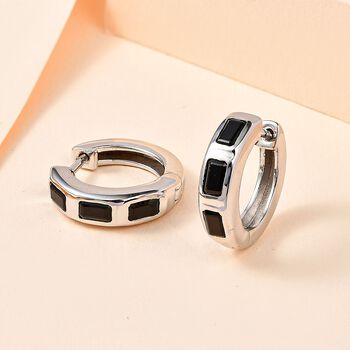 Schwarze Spinell-Ohrringe - 2,92 ct.