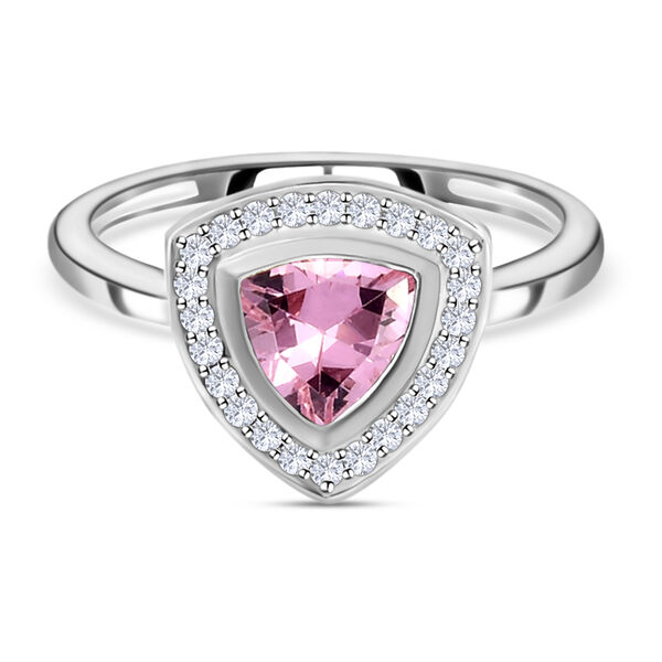 LUSTRO STELLA - rosa und wei&szlig;er Zirkonia-Ring, 925 Silber  ca. 1,50 ct