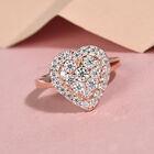 88 Facetten Moissanit Ring 925 Silber rosévergoldet  ca. 0,89 ct image number 1