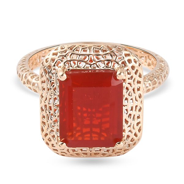 MIRAGE COLLEKTION Mexikanischer Kirschfeuer-Opal Solit&auml;r Ring 375 Gelbgold