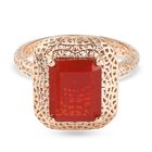 MIRAGE COLLEKTION Mexikanischer Kirschfeuer-Opal Solitär Ring 375 Gelbgold (Größe 17.00) ca. 1,98 ct