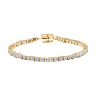 D'Joy Moissanit Armband ca. 18 cm 925 Silber 750 Gelbgold Vermeil ca. 4,94 ct.