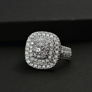 J Francis gefertigt mit SWAROVSKI- Swarovski Zirkonia Halo Cluster Ring