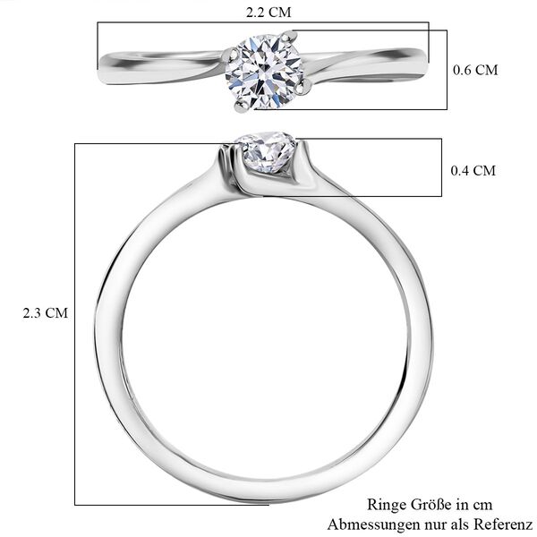 LUXURIANT SI-GH Labor Diamant Ring, 925 Silber rhodiniert - 0,33 ct. image number 6