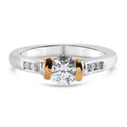 LUSTRO STELLA Hergestellt mit ZIRKONIA Ring 925 Silber zweifarbige Überzug image number 0