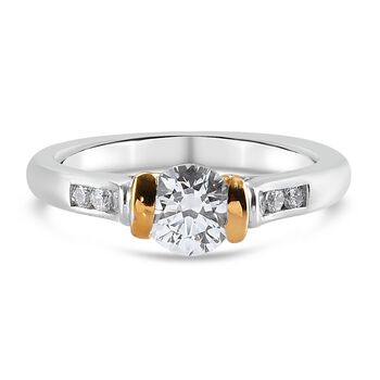 LUSTRO STELLA Hergestellt mit Feinster ZIRKONIA Ring 925 Silber zweifarbige &Uuml;berzug