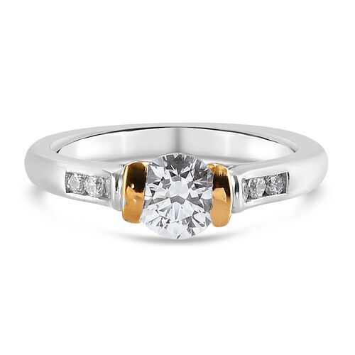 LUSTRO STELLA Hergestellt mit ZIRKONIA Ring 925 Silber zweifarbige Überzug image number 0