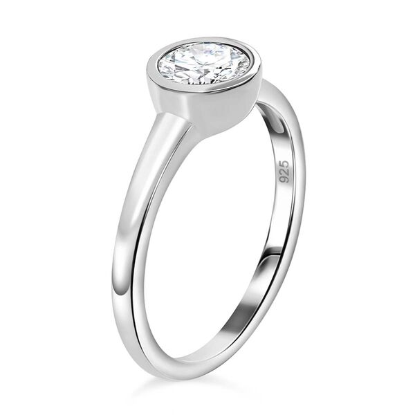 2er Set - Moissanit Ring und Anh&auml;nger, 925 Silber platiniert (Gr&ouml;&szlig;e 19.00) ca. 1.50 ct image number 5