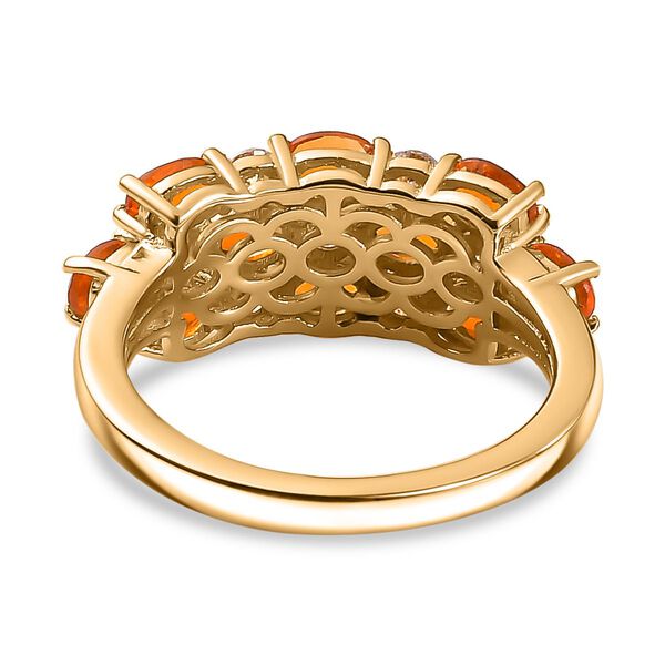 AA Feueropal und Moissanit Ring - 1,67 ct. image number 6