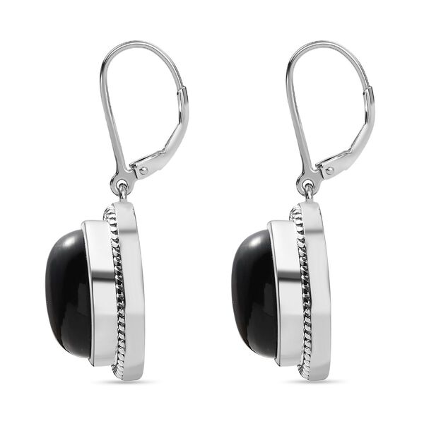 Schwarze Onyx-Ohrringe, 316L Edelstahl , ca. 5.37 ct image number 3