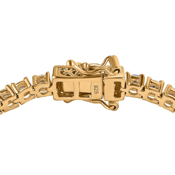 EF Moissanit Armband ca. 19 cm 925 Silber Gelbgold Vermeil ca. 5,78 ct. image number 3