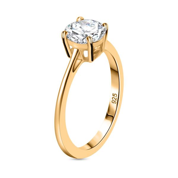 Moissanit Ring, 925 Silber vergoldet - 0,94 ct. image number 5