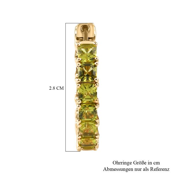 Nat&uuml;rliche Peridot-Creolen image number 5