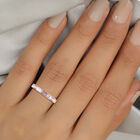 Natürlicher, rosa Diamant Half Eternity Band-Ring image number 2