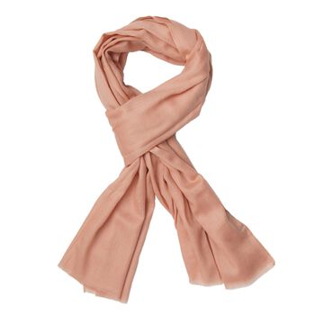 LA MAREY - 100% Kaschmirwolle superweicher Schal, Gr&ouml;&szlig;e 70x190 cm, Nude