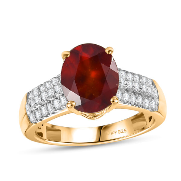 D'Joy AAA Hessonit Granat und Zirkon Ring und Anh&auml;nger mit 50cm Kette image number 11