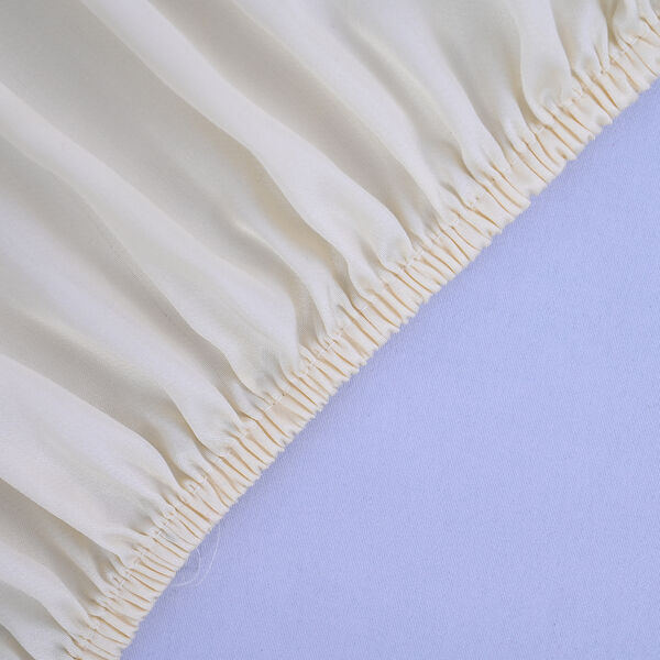 SERENITY NIGHT: Spannbettlaken aus 100% Bambus, 150x200x30 cm, Elfenbeinfarben image number 4