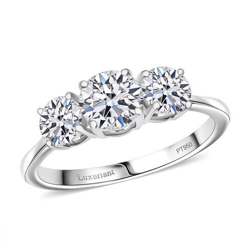 LUXURIANT DIAMOND - Lab Grown Diamant VS-GH SGL zertifiziert Ring 950 Platin (Größe 17.00) ca. 2.00 ct image number 6