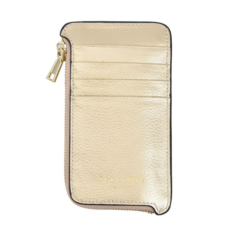 SENCILLEZ - Leder Portemonnaie mit RFID Schutz und 4 Kartenfächern, Gold image number 0