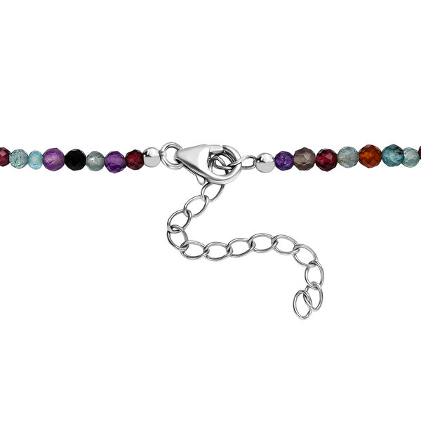 Mehrfarbige S&uuml;&szlig;wasser Perle und Multi Edelstein Halskette, 60+5cm image number 5