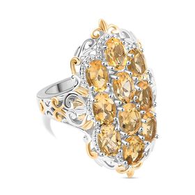Citrin Ring Messing (Größe 20.00) ca. 4,67 ct