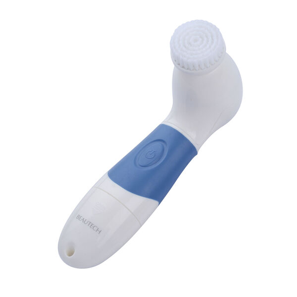 4 in 1 Gesichts-Reinigungsbürste, 4xAA Batterien (nicht inkl.), Blau und Weiß image number 5