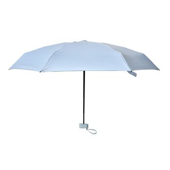 Sturmfester Pocketschirm mit Etui und UV-Schutz, Hellblau