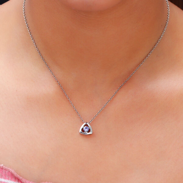 Tansanit Anh&auml;nger 925 Silber platiniert ca. 0,26 ct image number 2