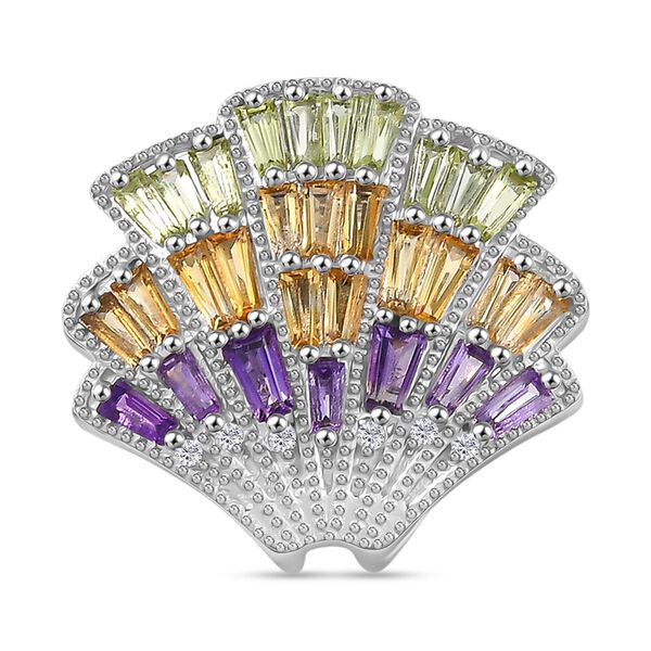 GP Shell Trionfo Kollektion - AA Multi-Edelstein, Zirkon und blauer Saphir Ring/ Anhänger  - 1,41 ct. image number 11