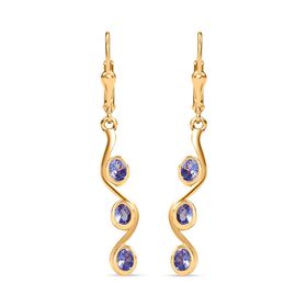 Tansanit Ohrringe - 0,88 ct.