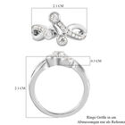 88 Facetten Moissanit Ring 925 Silber platiniert  ca. 0,63 ct image number 6