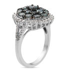 Alexandrit und Zirkon Ring 925 Silber platiniert  ca. 1,95 ct image number 4