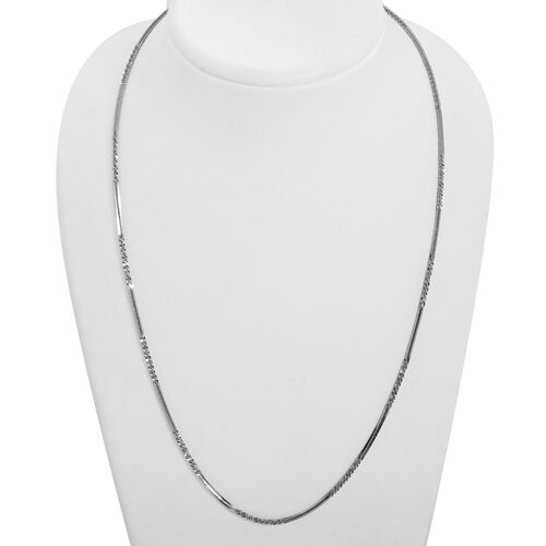 Diamantschliff Rockkette in rhodiniertem Silber, 75cm image number 1