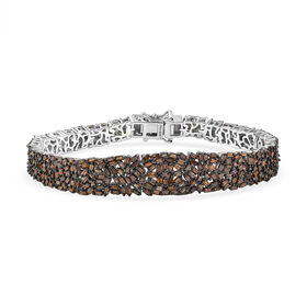 D'Joy Roter Diamant Armband ca. 19 cm 925 Silber rhodiniert ca. 4,95 ct.