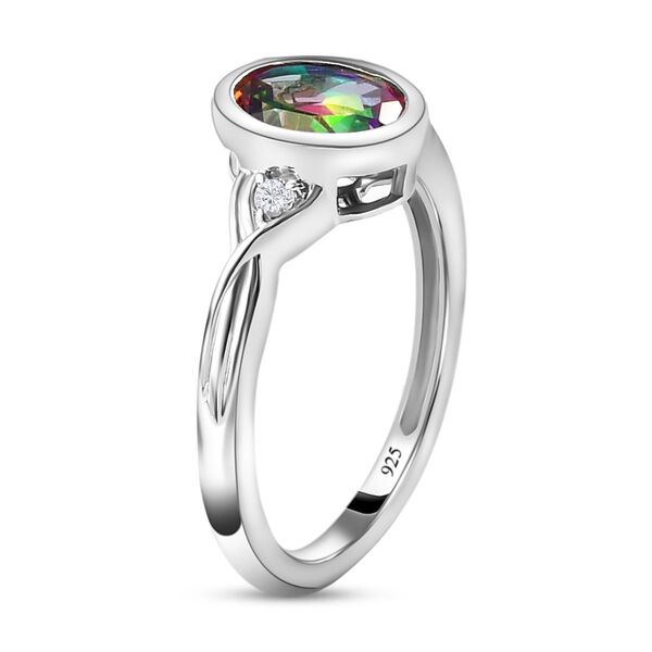 Nordlicht Mystik Topas Ring und Anh&auml;nger, 925 Silber platiniert ca. 3.08 ct image number 5