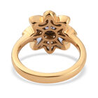 Tansanit Blumen Ring 925 Silber 585 Vergoldet ca. 1.0 image number 5
