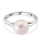 D'Joy Wei&szlig;e Edison Perle (12-13 mm) Ring 925 Silber rhodiniert (Gr&ouml;&szlig;e 18.00)