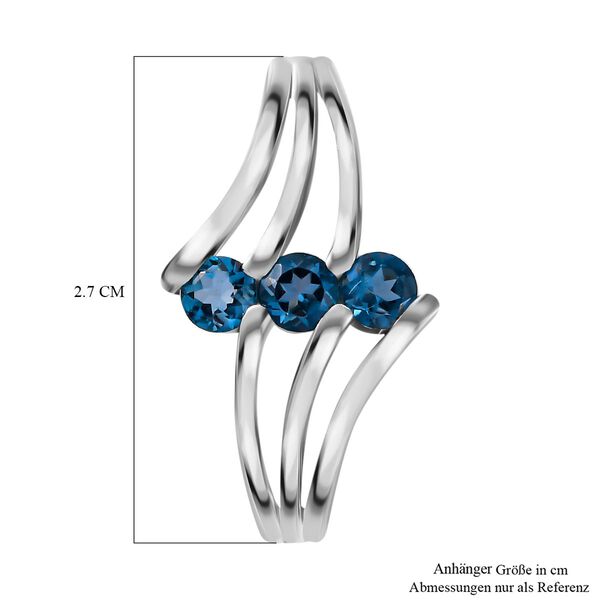 London Blautopas Anhänger - 0,98 ct. image number 5